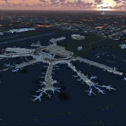 Miami Airport at sunrise