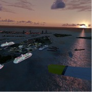 Port Of Miami at sunrse