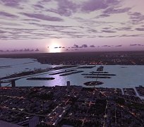 Miami at sunset - Right click to magnify